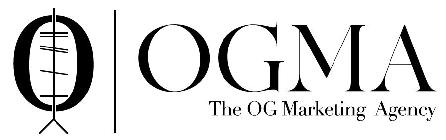 The OG Marketing Agency transparent logo black font