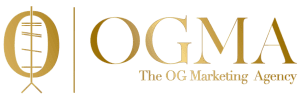 OGMA The OG Marketing Agency logo in gold